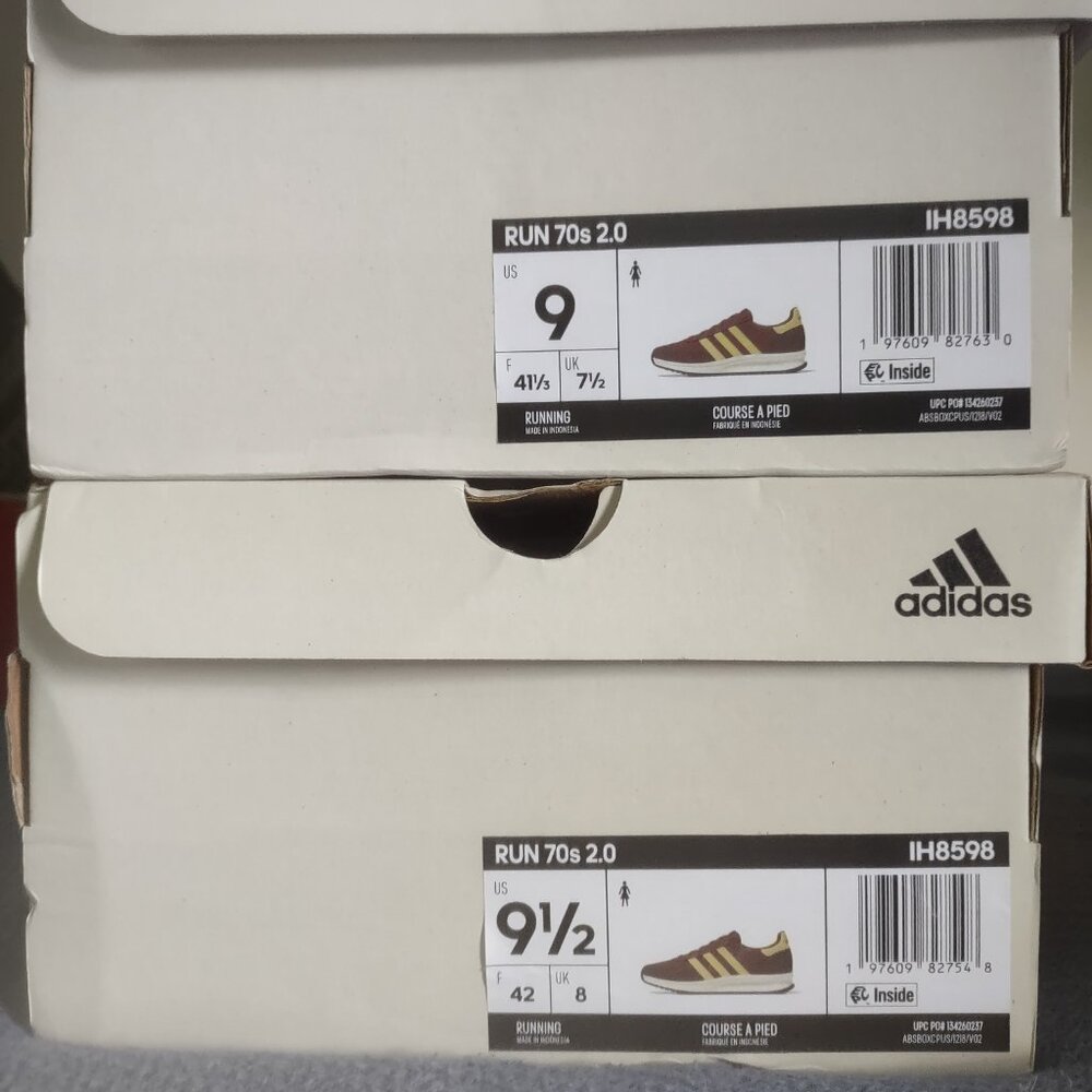 adidas Run 70s 2.0 Nylon/Suede Active Sport Gym Trainer~IH8598~Wonder Red/Yellow - Picture 11 of 11